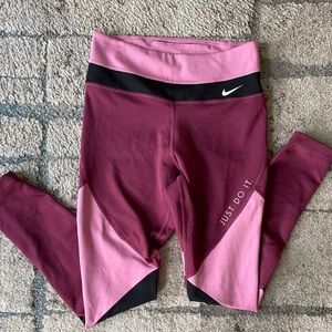 Nike Burgundy Pink Leggings